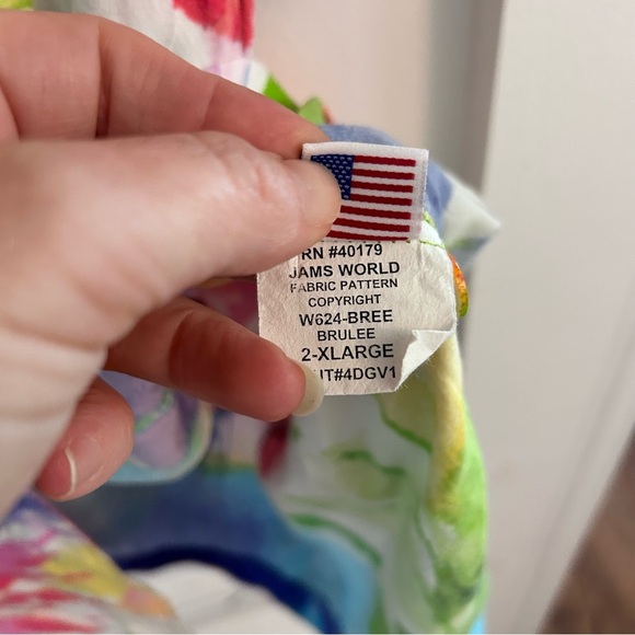 Jams World Women's Camp Shirt, Blouse, Brulee Pattern size XXL - Picture 5 of 7